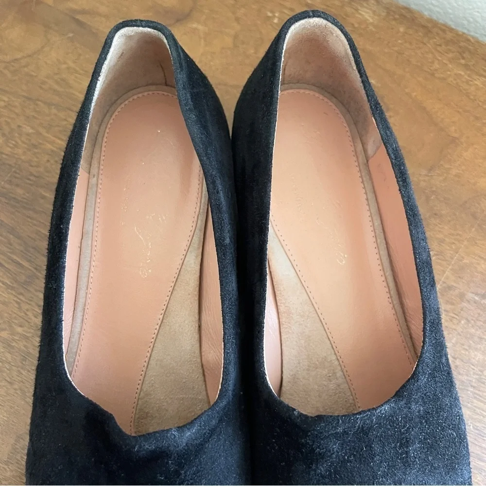 Robert Clergerie Naloj Lambskin Wedge Platform Shoes